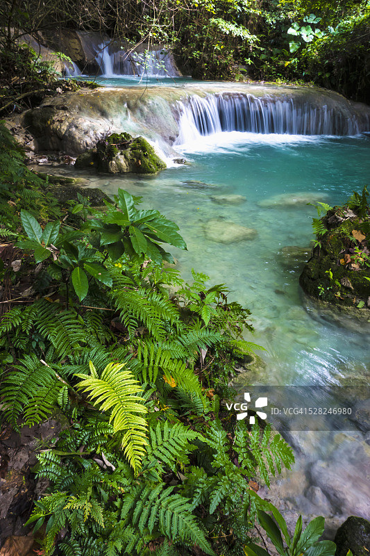瓦努阿图埃法特岛梅莱玛特瀑布图片素材