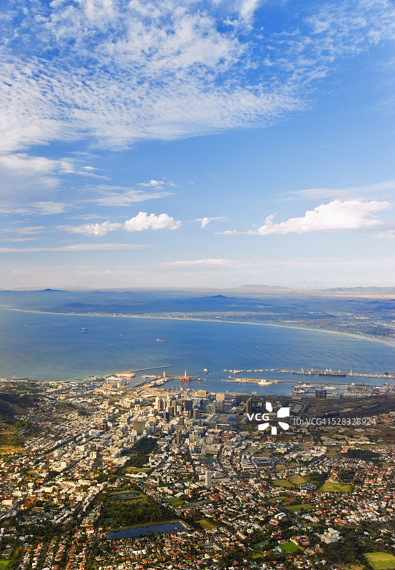 从桌山俯瞰南非开普敦景色图片素材