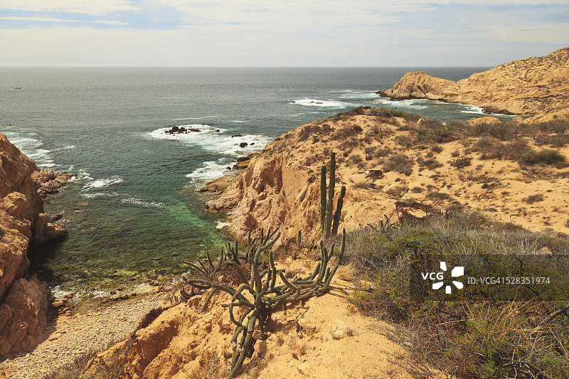 从奇莱诺湾到圣何塞德尔卡博的海岸线小径；墨西哥南下加利福尼亚州图片素材