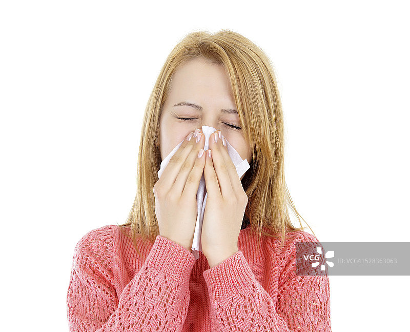 生病的年轻女人图片素材