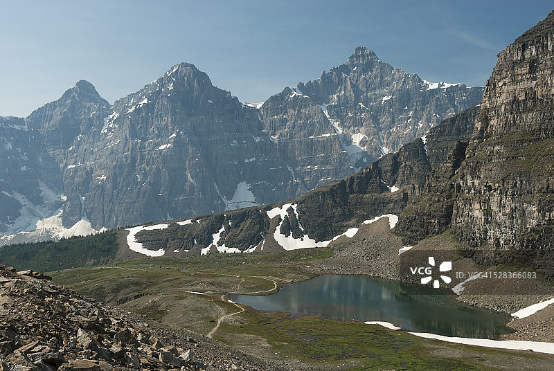 明尼苏达湖哨兵通道图片素材