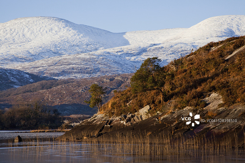 爱尔兰克里郡基拉尼国家公园的冬天图片素材