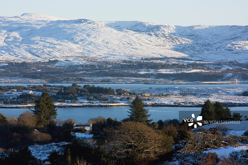 爱尔兰凯里郡肯梅尔湾冬季景观图片素材