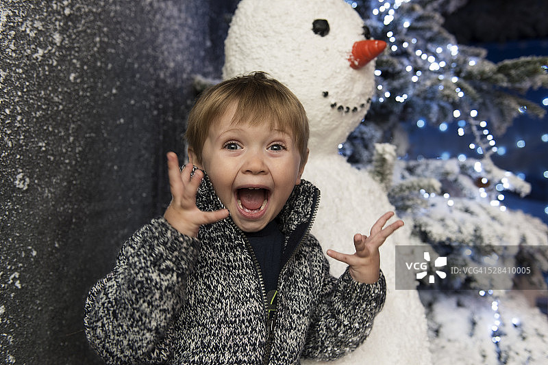 兴奋的圣诞老人图片素材