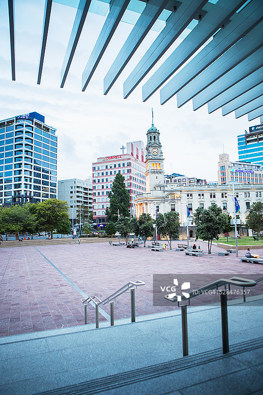 皇后街上的奥克兰市政厅图片素材