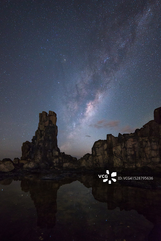 带有倒影的银河图片素材