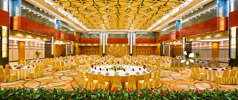 中式宴会厅内景图片素材