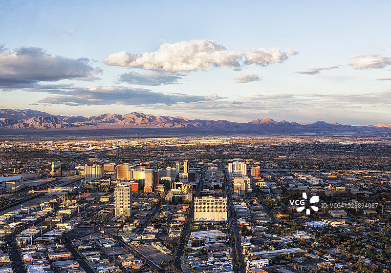 拉斯维加斯老城区航拍图片素材