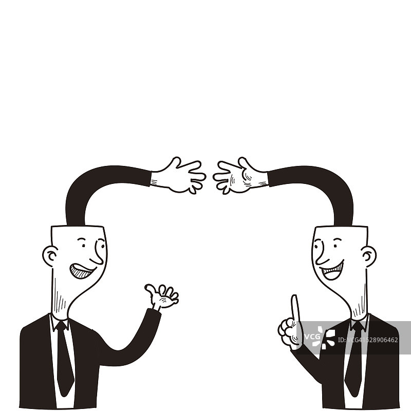 商务人士：沟通与思考图片素材