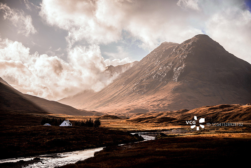 Rannoch Moor的Buachaille Etive Beag山图片素材