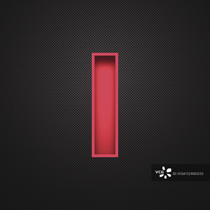 字母I设计 - 碳纤维背景上的红色字母图片素材