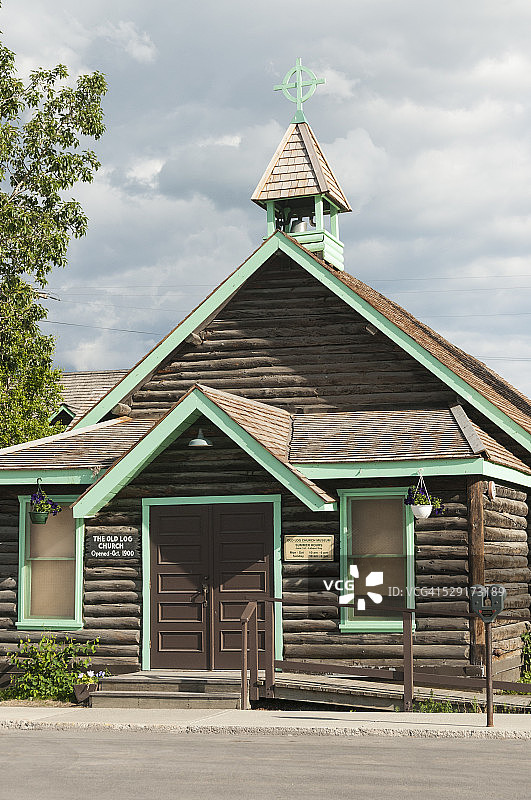 古老的木制教堂图片素材
