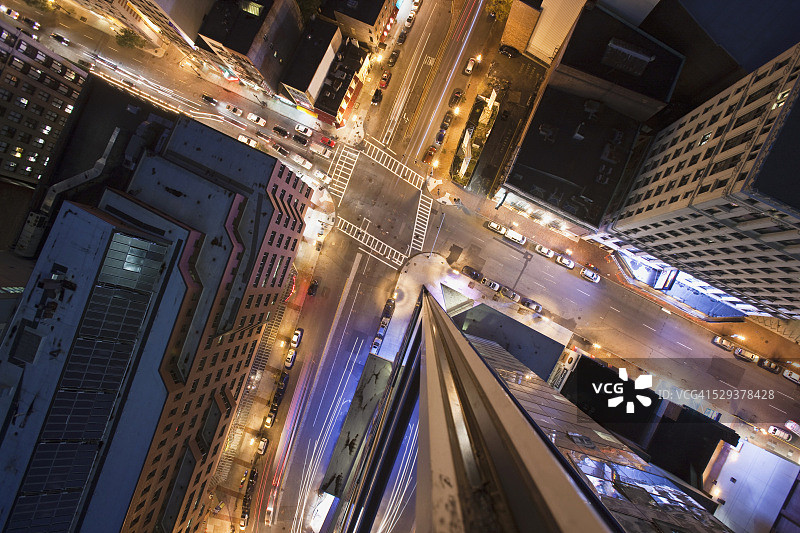 十字路口高角度视图图片素材