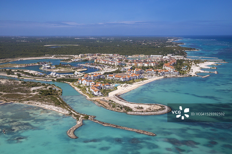 多米尼加共和国蓬塔卡纳卡普卡纳码头图片素材