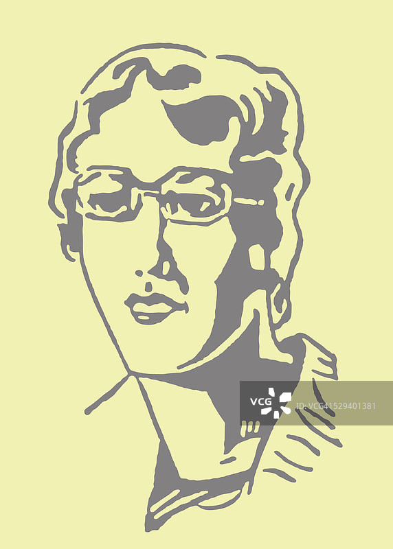 戴眼镜的女人图片素材