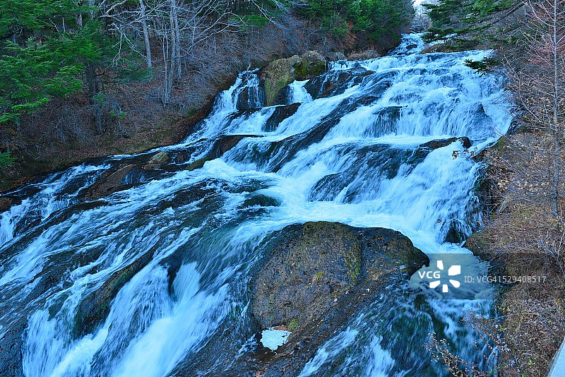 日光市龙头的瀑布上游图片素材
