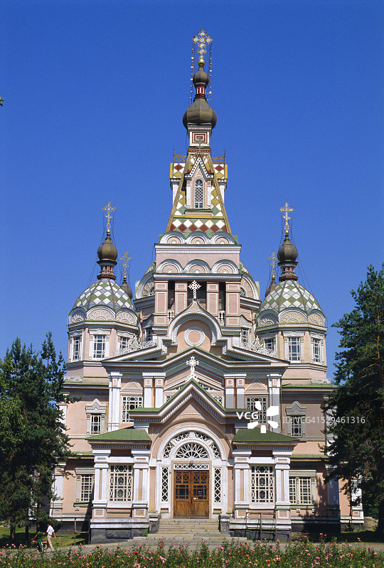 无钉木制 Zenkov 大教堂，1904 年，阿拉木图，哈萨克斯坦，中亚图片素材