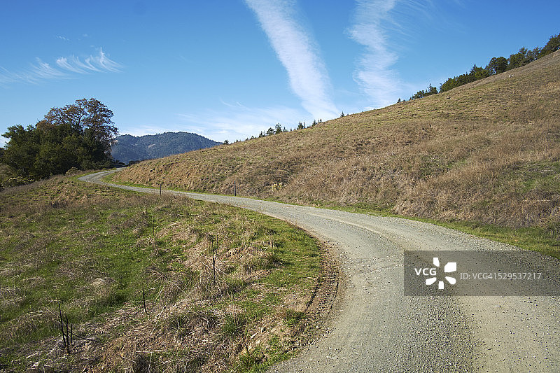 加利福尼亚州纳帕县的乡村公路图片素材