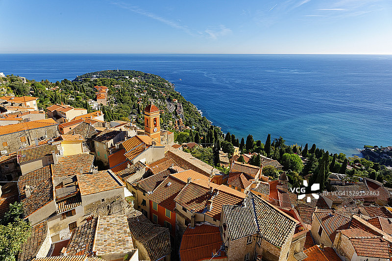 罗克布伦村，普罗旺斯，蔚蓝海岸图片素材