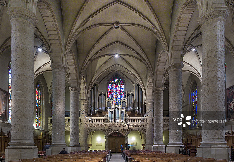卢森堡市巴黎圣母院内部图片素材