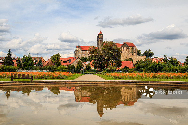 奎德林堡（联合国教科文组织世界遗产）倒影图片素材