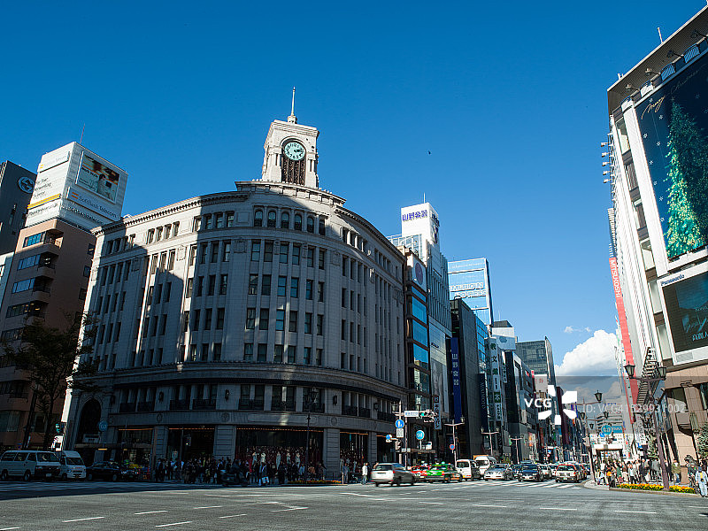 银座四丁目路口图片素材