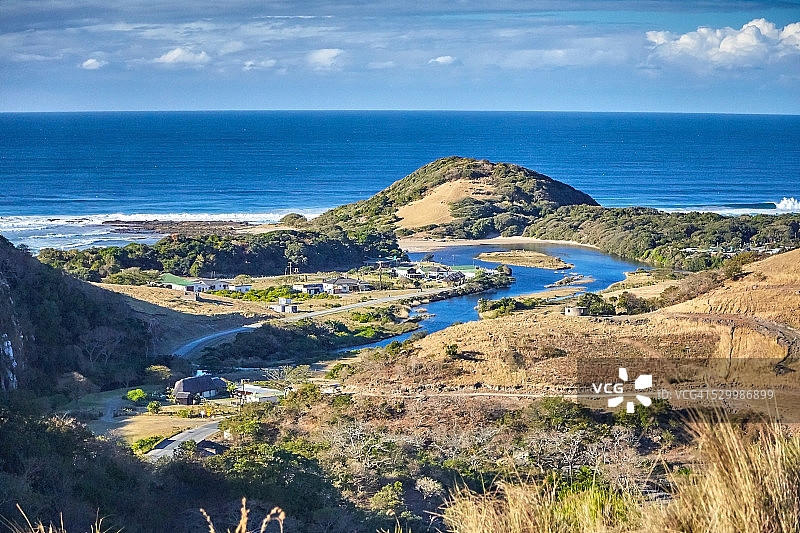 咖啡湾海岸线图片素材