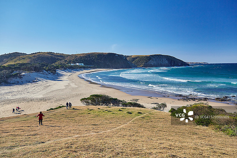 咖啡湾海岸线图片素材