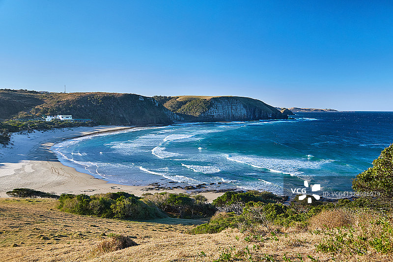 咖啡湾海岸线图片素材