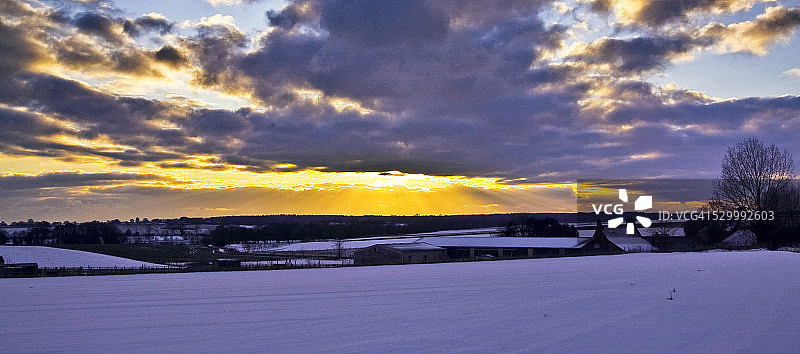 冬天日落图片素材