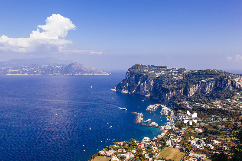 从北海岸眺望，意大利卡普里图片素材