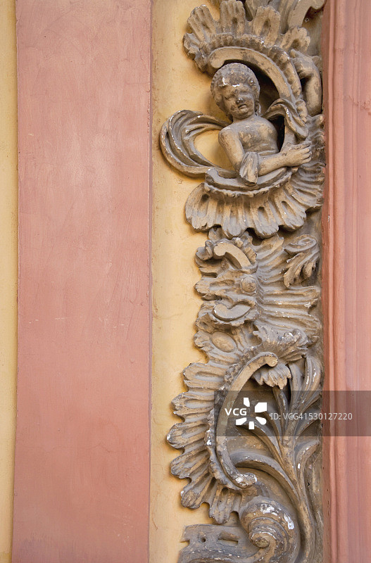 阿尔卡萨城堡的灰泥特写图片素材