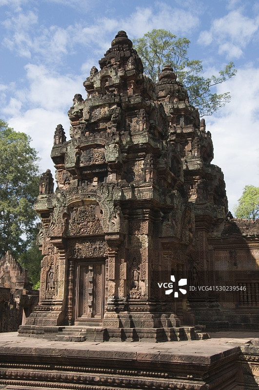 柬埔寨暹粒吴哥女王宫印度教寺庙图片素材