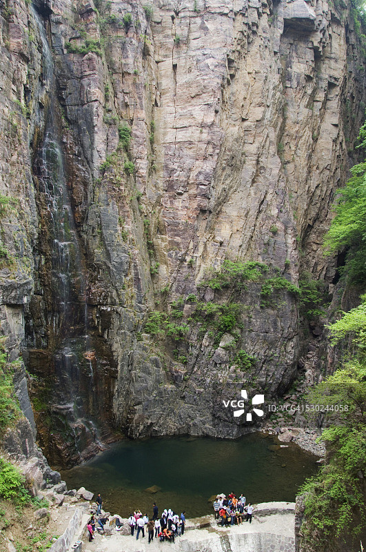 河南辉县万仙山风景区瀑布图片素材