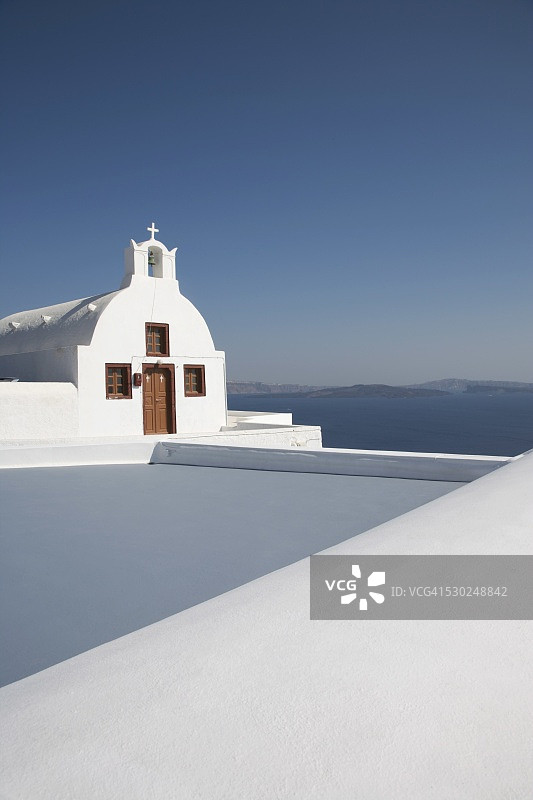 希腊圣托里尼岛Oia的基克拉泽斯图片素材