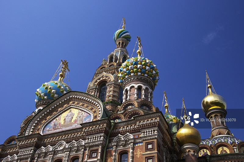 圣彼得堡滴血大教堂（救世主教堂），联合国教科文组织世界遗产，俄罗斯，欧洲图片素材
