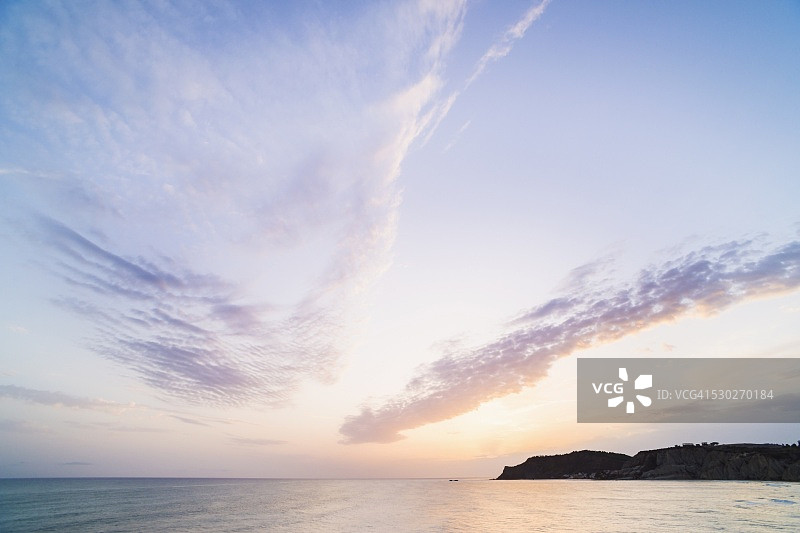 意大利西西里岛 Scala dei Turchi 悬崖日落美景图片素材