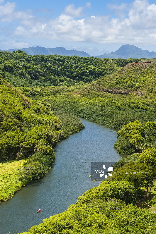 美国夏威夷考艾岛的威陆亚河图片素材