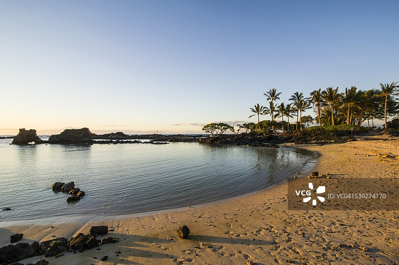 美国夏威夷大岛基考瓦角公园的沙滩，太平洋图片素材