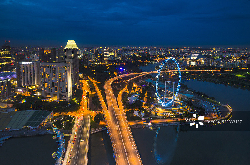 新加坡的天际线图片素材