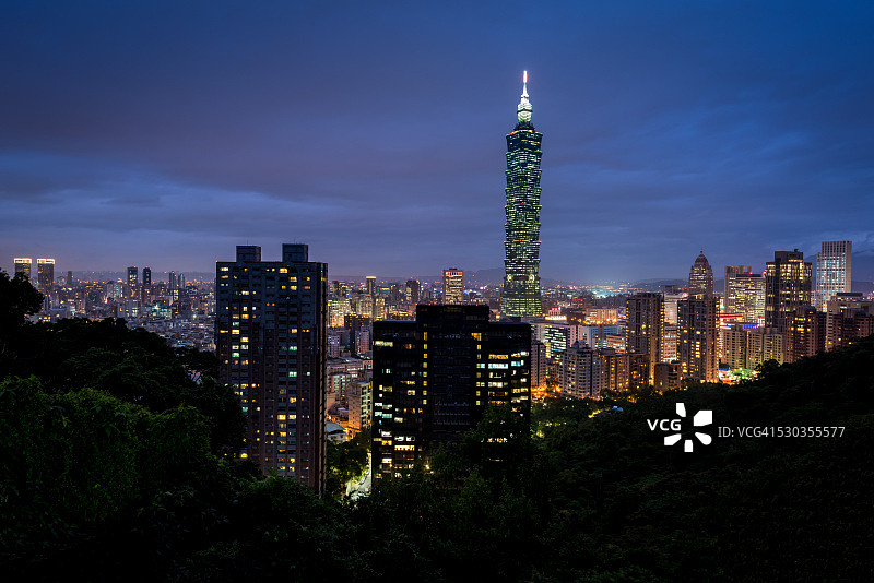 中国台湾台北夜景图片素材