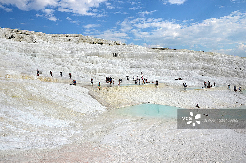 棉花堡温泉池图片素材