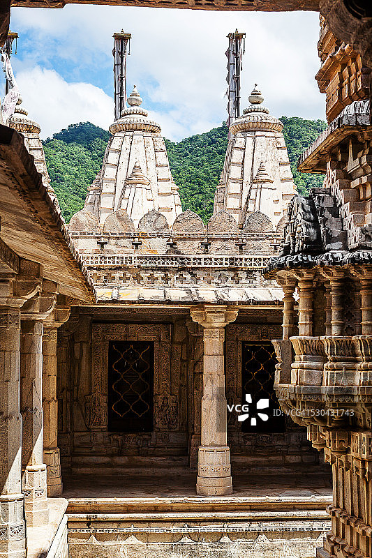 拉纳克普尔耆那教寺庙内部图片素材