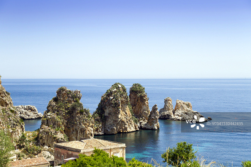 意大利西西里岛斯科佩洛地中海风光图片素材