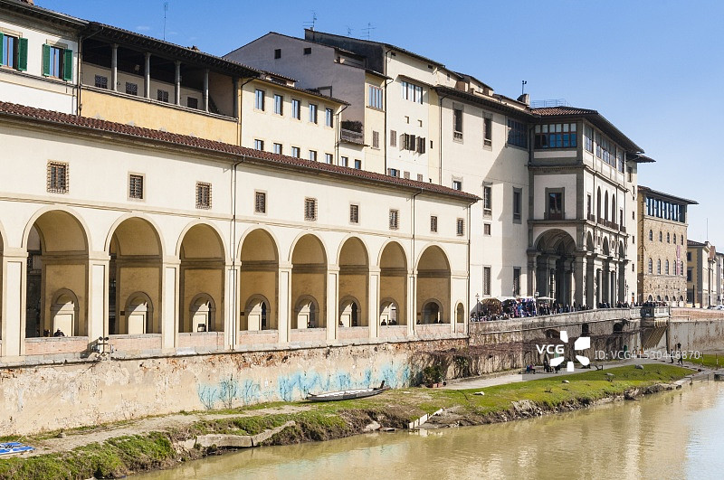 佛罗伦萨瓦萨里走廊和乌菲兹美术馆（联合国教科文组织世界遗产），意大利托斯卡纳图片素材