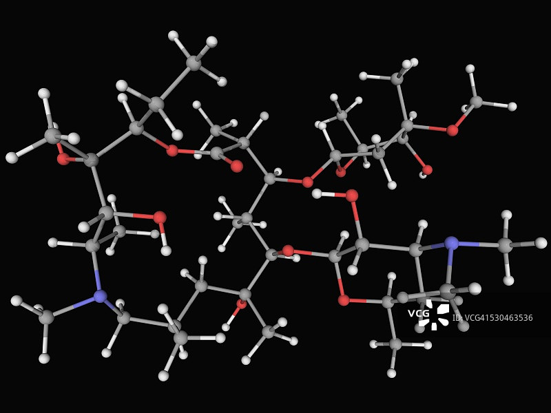 阿奇霉素药物分子图片素材