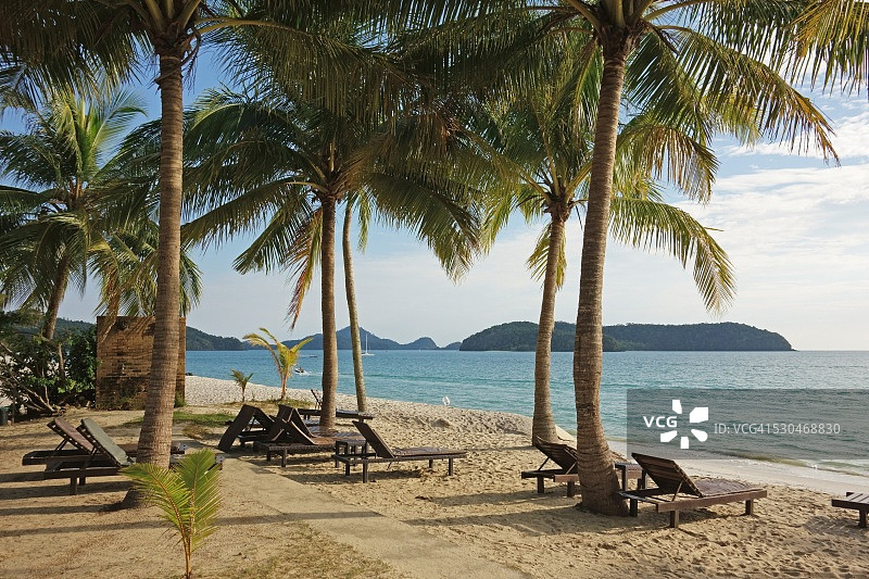 珍南海滩，兰卡威岛，马来西亚图片素材