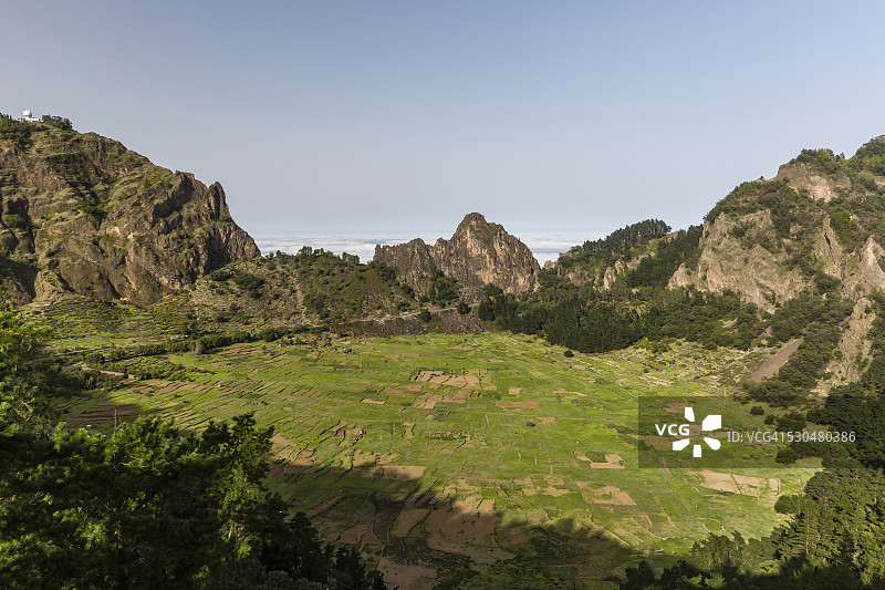 圣安唐岛科瓦德保罗火山坑景色，佛得角，非洲图片素材