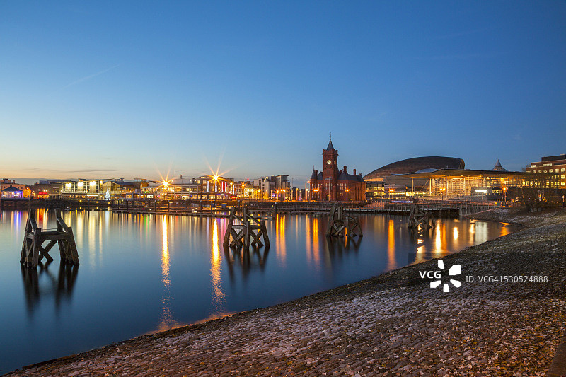 加的夫湾，威尔士，英国，欧洲图片素材