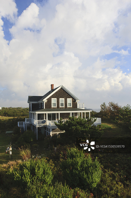 美国罗德岛州布洛克岛上的度假屋图片素材